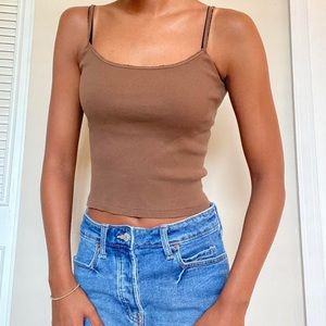 brandy melville brown tank top